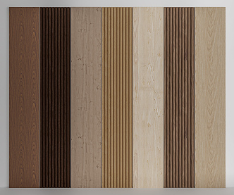 Modern Wall Panel Wood Grain Wall Panel 3d model