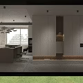 Modern Minimalist Light Toned Living And Dining Room With Cozy Sofa And Large Window Views