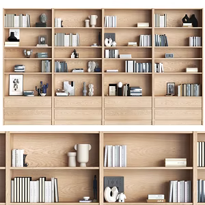 Modern Bookcase Integral Bookcase Combination 3d model