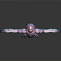 Three Colorful Dragon Figurines With Pink Blue Light Purple Hues And Transparent Wings