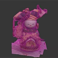 Traditional Ethnic Doll With Colorful Headdress Vibrant Embroidered Clothes And Tassels