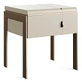 Modern Bedside Table With Sleek Design Wooden Top Metal Legs And Drawer