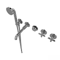 Modern Chrome Bathroom Faucet Fixtures With Showerhead And Sleek Contemporary Design