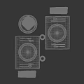 Modern Dinnerware Set With Black Plates Black White Checkered Placemats Glass Cups Napkins And Cutlery