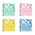 Colorful Square Air Conditioner Fan With Compact Blade And Decorative Design