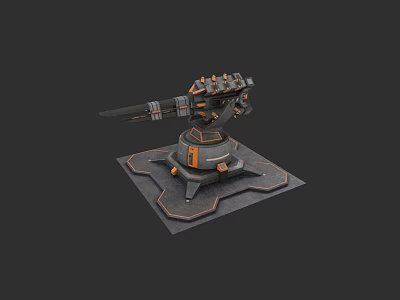 Sci-fi Orbit Turret Turret Sci-fi Defense Weapon 3d model Sci-fi Orbit Turret Turret Sci-fi Defense Weapon 3d model