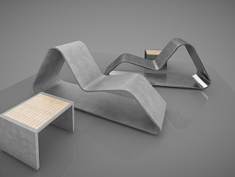 Modern Outdoor Chair Outdoor Leisure Chair 3d model