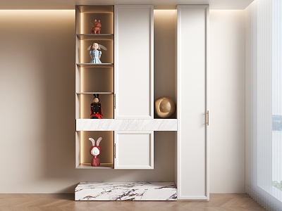 French Style Entrance European Style Shoe Cabinet Entrance Cabinet View Cabinet French Style Shoe Cabinet Simple European Shoe Cabinet 3d model