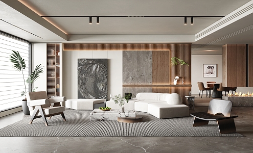 modern living room 3d model