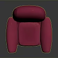 Pink Modern Armchair With Comfortable Upholstery Stylish Design And Wooden Legs