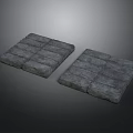 Gray Square Stone Slabs With Textured Surface For Architectural Construction