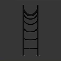Metal Arched Fitness Equipment with Circular Rings and Stable Support Legs