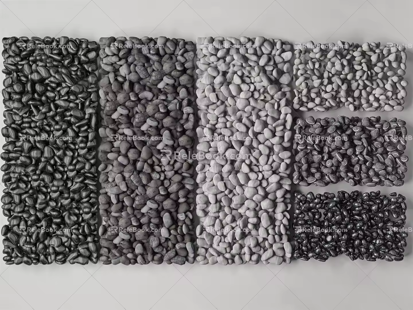 Modern pebbles 3d model