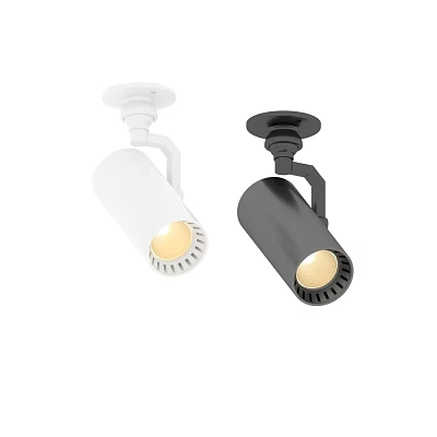 Downlights Spotlights White and Black Adjustable Ceiling Mounted With Warm Bright Lighting 3d model
