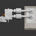 Silver Adjustable Mechanical Arm Equipment With Square Base And Small Component