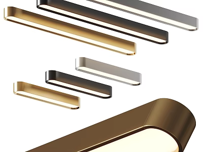 Modern Slim Bar Ceiling Lights With Gold Black Silver Finishes For Home Interior Decoration 3d model