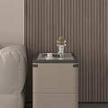 Modern Beige Entryway Side Cabinet Beside White Sofa With Laptop And Decor Items Wooden Wall