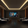 Luxury SPA Sauna Relaxation Lounge With Comfortable Seats Soft Lighting And Entertainment Screen
