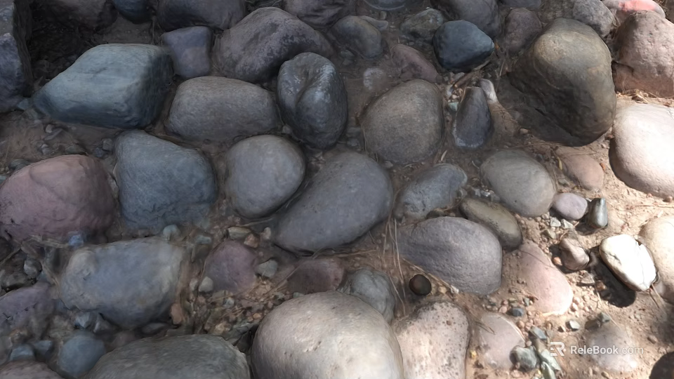 Natural Rockery Stones With Irregular Shapes And Various Sizes For Garden Landscape 3d model 