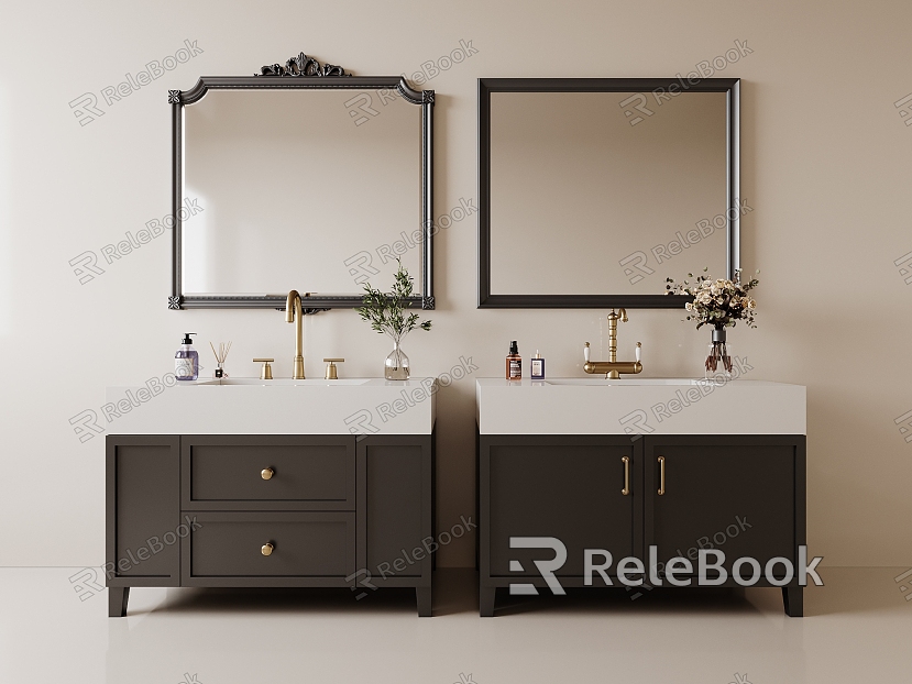 French Finished Bathroom Cabinet French Basin Cabinet French Floor-Standing Bathroom Cabinet model