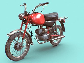 Modern Motorcycle Moped 3d model