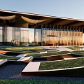 Modern Sales Office Architectural Exhibition Area Architectural Landscape 3d model