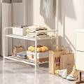 Indoor Clothing Rack Featuring Hanging Sweaters Coats Folded Clothes And Storage Boxes