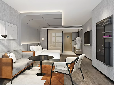 Hotel Room King Room Guest Room 3d model