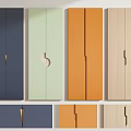 Modern Wardrobe Doors In Multiple Colors With Various Handle Designs For Home Interior Decor