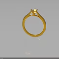 Elegant Gold Ring Featuring Sparkling Diamond For Classic Fashion Jewelry Accessory