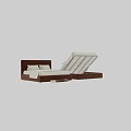 Modern Double Bed With Dark Green Headboard And Light Colored Sheets
