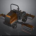 Durable Orange Black Automotive Mechanical Parts With Wheels And Working Arms