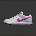 Nike White And Pink Low Top Casual Sports Shoes With Classic Design