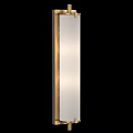Modern Symmetric Wall Lamps With Gold Frame White Panel And Soft Lighting