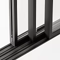 Modern Door And Window Designs In Black Frames 3d model