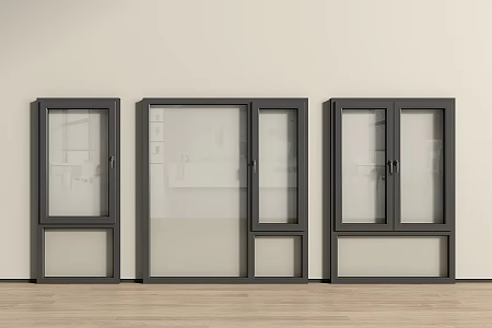 modern window casement window glass window 3d model
