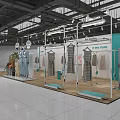 Fine Fashion Clothing Store Interior With Mannequins Clothing Racks And Display Area