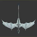 Ice Blue Mythical Dragon With Large Wings And Shiny Scales As Game Movie Character