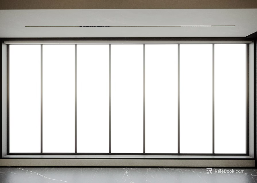 Modern Casement Windows With Large Glass Panels Sleek Frame And Contemporary Design 3d model 