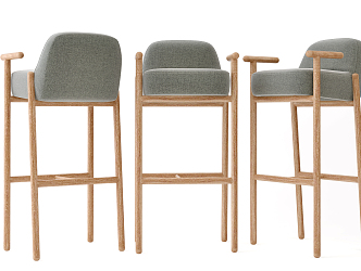 Nordic Bar Chair 3d model