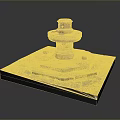 Ancient Stone Multi tiered Structure With Hexagonal Platform And Mossy Surface On Square Base