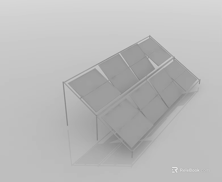 Folding Swing Door 3D Model With Multiple Panels And Modern Design 3d model 