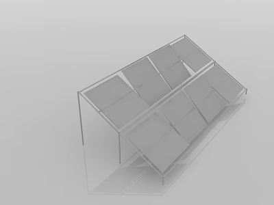 Folding Swing Door 3D Model With Multiple Panels And Modern Design 3d model