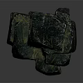 Wood And Stone Decorative Sculpture With Natural Irregular Texture And Shape