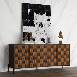 Modern Side Cabinet Entrance Cabinet 3d model