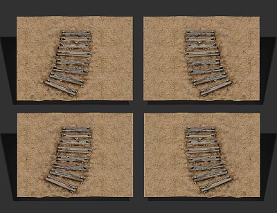 modern railway surface 3d model