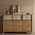 Antique Side Cabinet Sideboard Cabinet for Entrance 3d model