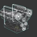 Automotive Car Mechanical Part With Rusty Metal Structure And Wheels
