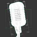 Vintage Microphone Instrument With Classic Design Retro Metal Body And Studio Use
