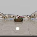 Modern Milk Tea Shop In Mall With Open Counter Seating Area And Beverage
